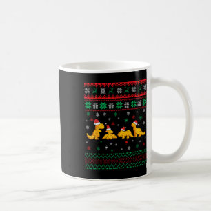 Dinosaur Dino Chicken Nuggets Hässlicher Weihnacht Kaffeetasse