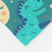 Dinosaur Dino Eggs T-Rex Muster Fleecedecke (Ecke)