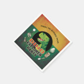 Dinosaur Dino Explorer Geburtstagsfeier Serviette (Ecke)