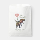 Dinosaur Dino-mite Klassenzimmer Valentinisches Fo Geschenktütchen (Vorderseite)