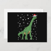 Dinosaur dino Santa Claus Weihnachtsfeiertag Postkarte (Vorne/Hinten)