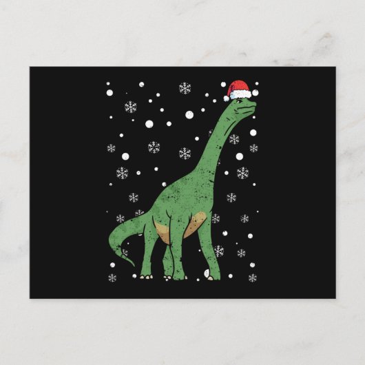 Dinosaur dino Santa Claus Weihnachtsfeiertag Postkarte (Vorderseite)