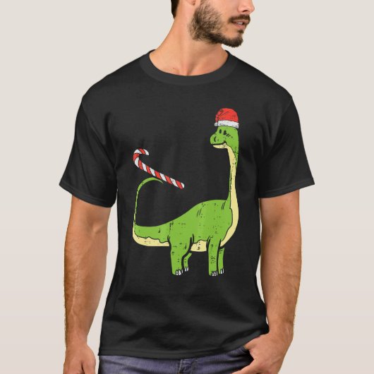 Dinosaur Dino Santa Toddler Boys Christmas Xmas Ki T-Shirt (Vorderseite)