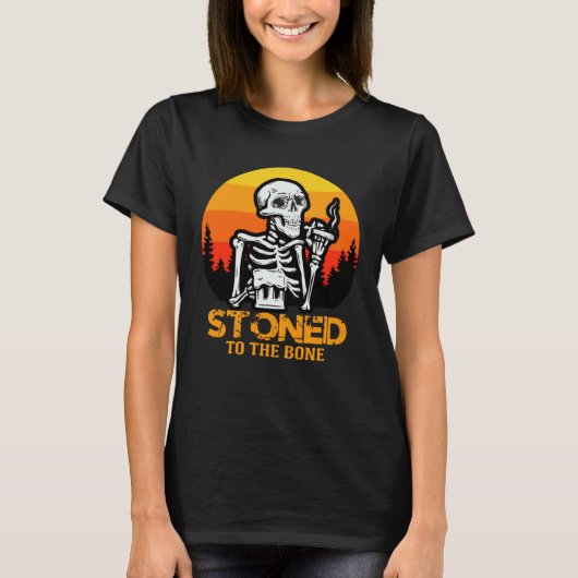 Dinosaur Dino Skeleton Skull Halloween Spooky Tric T-Shirt (Vorderseite)