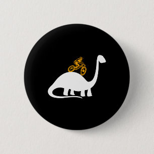 Dinosaur Dino T-Rex MTB-Fahrrad Mountainbike Stoff Button