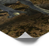 Dinosaur Dragon Tyrannosaurus Battle Poster (Ecke)