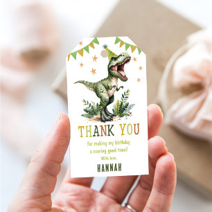 Dinosaur Drei Rex 3. Geburtstagsfeier  Geschenkanhänger