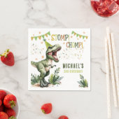 Dinosaur Drei Rex 3. Geburtstagsfeier Serviette (Beispiel)