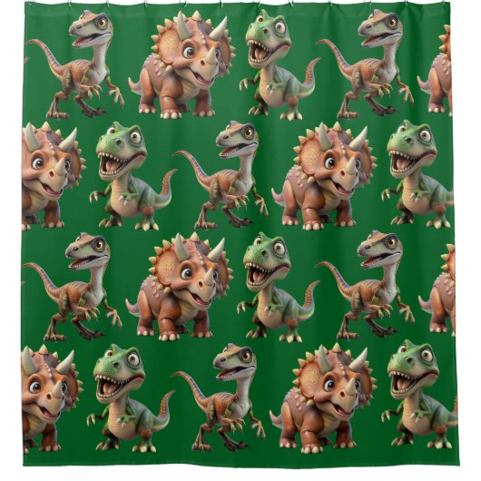 Dinosaur Duschvorhang (Vorderseite)