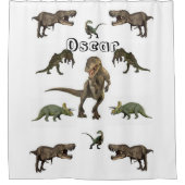 Dinosaur-Duschvorhang Duschvorhang (Vorderseite)