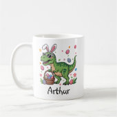 Dinosaur Easter Bunny Custom Name Mug For Kids Kaffeetasse (Links)