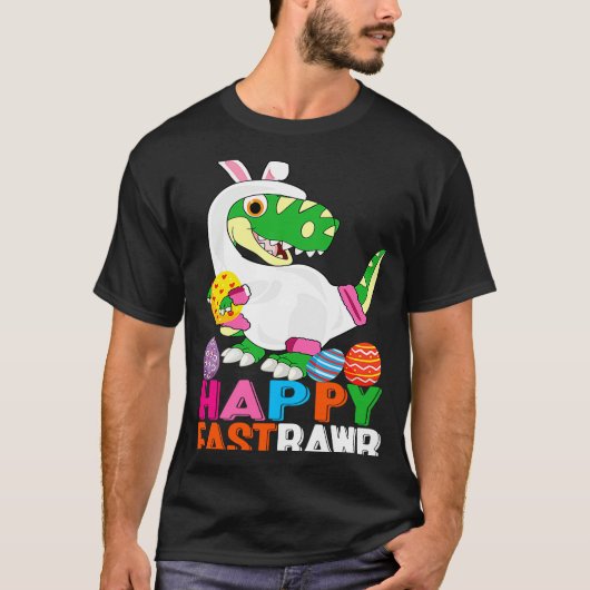 Dinosaur Easter Day Eggs cellent Happy East Rawr r T-Shirt (Vorderseite)