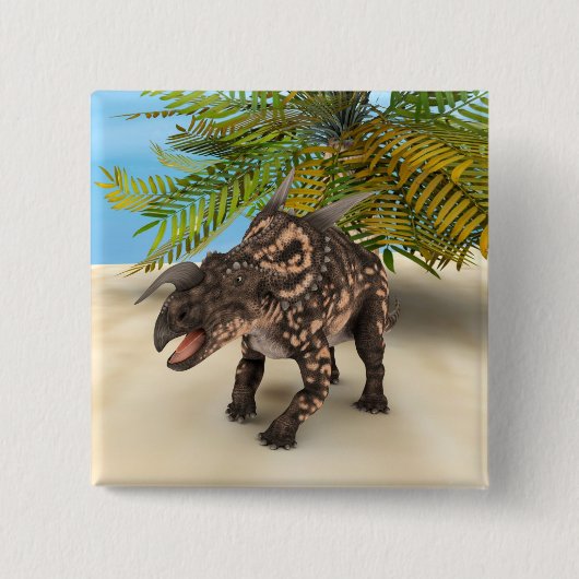 Dinosaur Einiosaurus Button (Vorderseite)