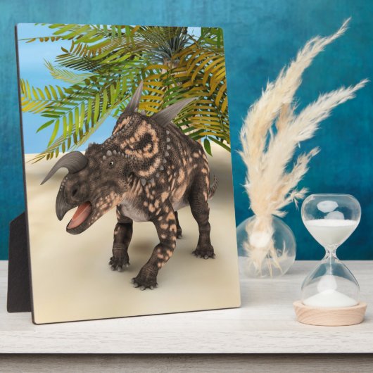 Dinosaur Einiosaurus Fotoplatte (Seite)