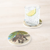 Dinosaur Einiosaurus Getränkeuntersetzer (Seite)