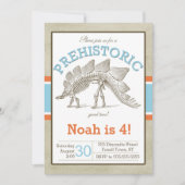 Dinosaur Einladung Dino Einladung (Vorderseite)