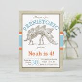 Dinosaur Einladung Dino Einladung (Stehend Vorderseite)