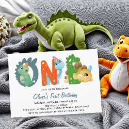 Dinosaur Einladung zum ersten Geburtstag