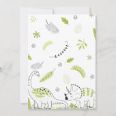 Dinosaur Einladung zum Geburtstag, Stomps Chomp Ro (Rückseite)