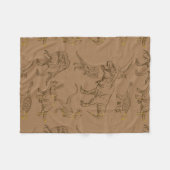 DINOSAUR ERA CARTOON QUOTE FLEECEDECKE (Vorderseite (Horizontal))