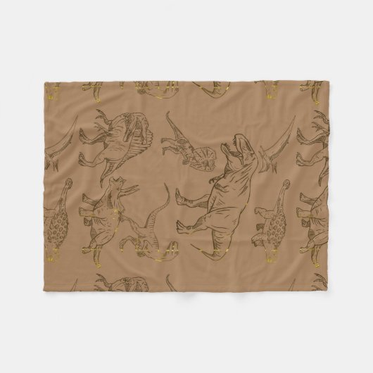 DINOSAUR ERA CARTOON QUOTE FLEECEDECKE (Vorderseite (Horizontal))