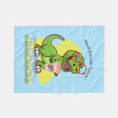 DINOSAUR ERA CARTOON QUOTE FLEECEDECKE (Vorderseite (Horizontal))