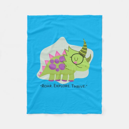 DINOSAUR ERA CARTOON QUOTE FLEECEDECKE (Vorderseite)