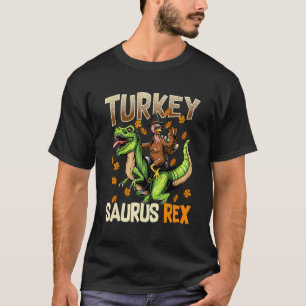 Dinosaur Erntedankfest Jungen Truthahn Saurus Dino T-Shirt