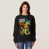 Dinosaur Erntedankfest Jungen Truthahn Saurus Rex  Sweatshirt (Vorne ganz)