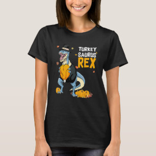 Dinosaur Erntedankfest Jungen Truthahn Saurus Rex T-Shirt