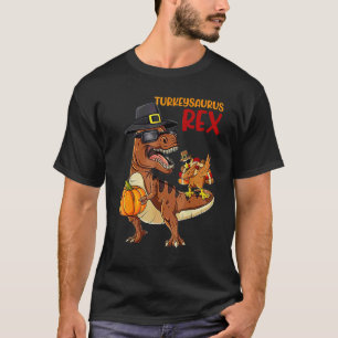 Dinosaur Erntedankfest Jungen Truthahn Saurus rex T-Shirt
