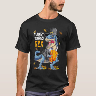 Dinosaur Erntedankfest Jungen Truthahn Saurus rex T-Shirt