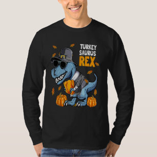 Dinosaur Erntedankfest Jungen Truthahn Saurus rex T-Shirt