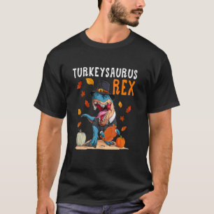 Dinosaur Erntedankfest Jungen Truthahn Saurus rex T-Shirt