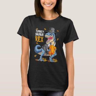 Dinosaur Erntedankfest Jungen Truthahn Saurus rex T-Shirt