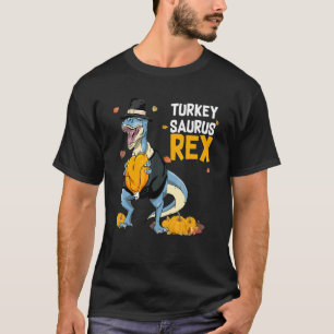Dinosaur Erntedankfest Jungen Truthahn Saurus Rex T-Shirt