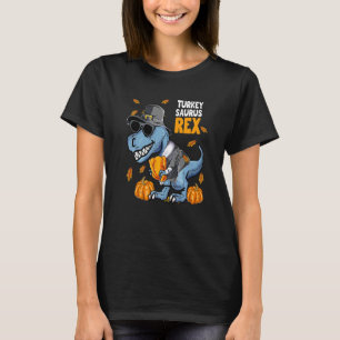 Dinosaur Erntedankfest Jungen Truthahn Saurus rex T-Shirt