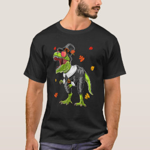 Dinosaur Erntedankfest Pilger Rex für Jungen T-Shirt