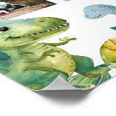Dinosaur Erster Geburtstag 12 Foto Milestone Poste Poster (Ecke)