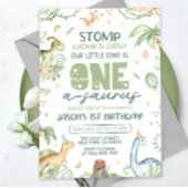 Dinosaur Erster Geburtstag Einladung EDITABLE One-