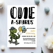Dinosaur Erster Geburtstag, Skateboard Dinos 1. Einladung