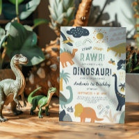 Dinosaur Erster Geburtstag Stomp Chomp Roar