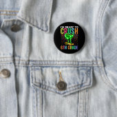 Dinosaur erster Schultag 6. Klasse Skateboardi Button (Beispiel)