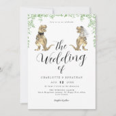 Dinosaur Eucalyptus Foliage Wedding Einladung (Vorderseite)