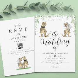 Dinosaur Eucalyptus Foliage Wedding Einladung