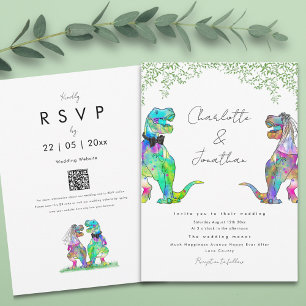 Dinosaur Eucalyptus Foliage Wedding Einladung