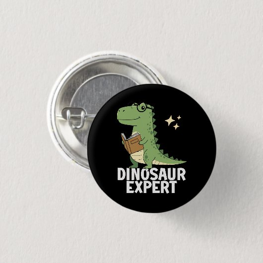Dinosaur Experte - Coole Wissenschaft Dino T-Rex L Button (Vorne & Hinten)