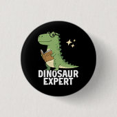 Dinosaur Experte - Coole Wissenschaft Dino T-Rex L Button (Vorderseite)