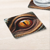 Dinosaur Eye Rechteckiger Pappuntersetzer (angewinkelt)