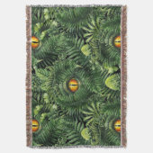 Dinosaur Eyes Green Plants Ancient Creature Art Decke (Vorderseite Vertikal)